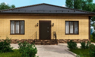 Проекты одноэтажных домов из кирпича | Строй-Птт - Апатиты от 3702 рублей