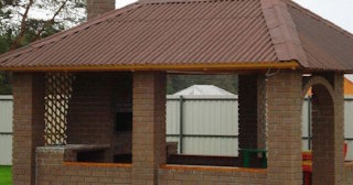 Беседка из кирпича под ключ в Апатитах цена от 3279 рублей - Строй-Птт